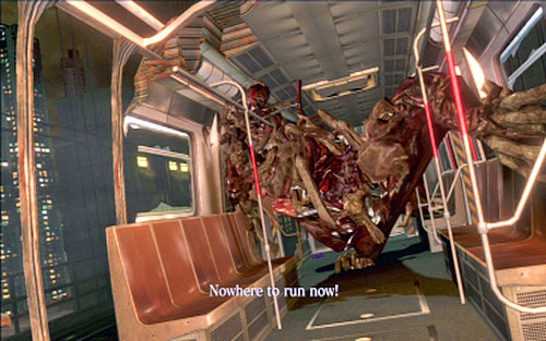 Repeat both actions until the enemy jumps inside - Chapter 4 - Meeting Simmons | Leons campaign - Leons campaign - Resident Evil 6 Game Guide