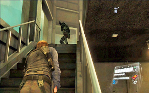 The man will lead you to the building, which will be attacked by undead - Chapter 5 - The City | Leons campaign - Leons campaign - Resident Evil 6 Game Guide