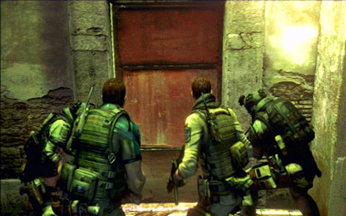 On the other side of the room youll find another door - Chapter 1 - City Alleys | Chriss campaign - Chriss campaign - Resident Evil 6 Game Guide