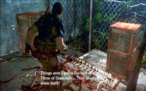 On the other side turn right - Chapter 1 - The Shootout on The Rooftop | Chriss campaign - Chriss campaign - Resident Evil 6 Game Guide