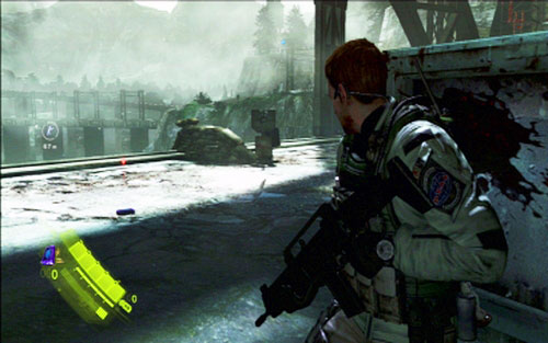 When all enemies are dead, take cover at their places and get rid of next opponents - Chapter 2 - The Bridge | Chriss campaign - Chriss campaign - Resident Evil 6 Game Guide