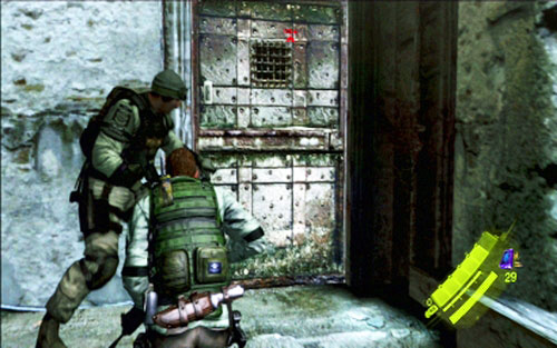 After explosion run down and go to another indicated building - Chapter 2 - Gun Turrets | Chriss campaign - Chriss campaign - Resident Evil 6 Game Guide