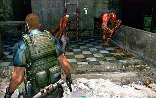 Bit further youll encounter two enemies - Chapter 3 - City Streets | Chriss campaign - Chriss campaign - Resident Evil 6 Game Guide