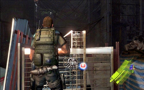 After sliding on the rope, use help of your companion and push down the large crate - Chapter 3 - Chasing the Snake | Chriss campaign - Chriss campaign - Resident Evil 6 Game Guide