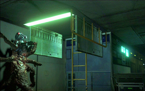 He will lower the ladder which you can use to reach the next ship floor - Chapter 4 - Ship Corridors | Chriss campaign - Chriss campaign - Resident Evil 6 Game Guide