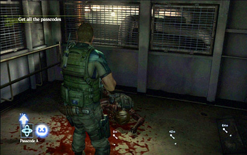 First one can be found in a room a bit further - Chapter 4 - The Triple Lock | Chriss campaign - Chriss campaign - Resident Evil 6 Game Guide