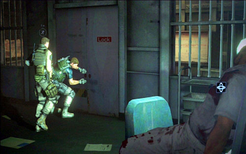 After that leave the room and move forwards - Chapter 4 - The Triple Lock | Chriss campaign - Chriss campaign - Resident Evil 6 Game Guide