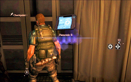 Once you start opening the door, Chris will be dragged to the other side by a mutant - Chapter 4 - The Triple Lock | Chriss campaign - Chriss campaign - Resident Evil 6 Game Guide