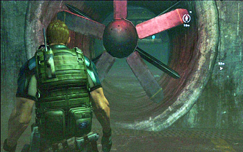 Now your partner has to find a mechanism which stops a large turbine - Chapter 5 - The Warehouse | Chriss campaign - Chriss campaign - Resident Evil 6 Game Guide