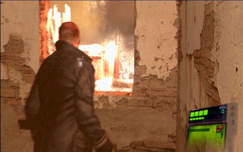 Once you enter the building, youll get hit by a rocket and will fall down - Chapter 1 - Escape Through The Ruins | Jakes campaign - Jakes campaign - Resident Evil 6 Game Guide