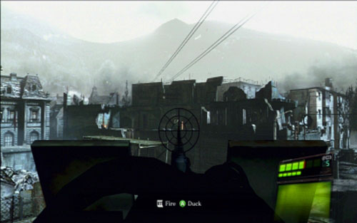 After detonation leave the building and climb up a ladder bit further - Chapter 1 - Antiaircraft Turrets | Jakes campaign - Jakes campaign - Resident Evil 6 Game Guide