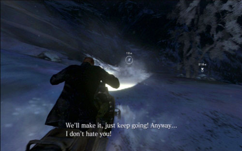 As soon as your hero mentions an avalanche, use the scooter parked nearby - Chapter 2 - Escape From The Wooden Hut | Jakes campaign - Jakes campaign - Resident Evil 6 Game Guide