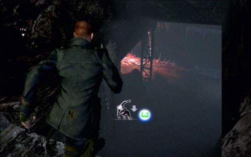 After picking them up you can get back down and then jump down one more level - Chapter 2 - The Frozen Cavern | Jakes campaign - Jakes campaign - Resident Evil 6 Game Guide