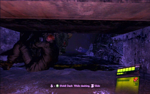 Unfortunately, a few steps later the creature will notice you and start the chase - Chapter 2 - Encountering Ustanak Again | Jakes campaign - Jakes campaign - Resident Evil 6 Game Guide