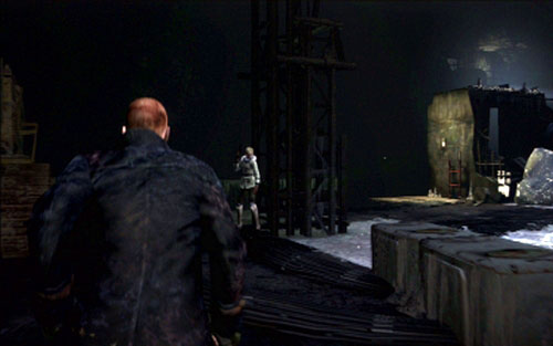 At the beginning (do not walk on ice - Chapter 2 - Encountering Ustanak Again | Jakes campaign - Jakes campaign - Resident Evil 6 Game Guide