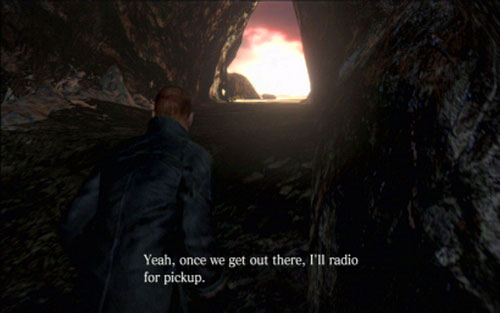 The level is over once you leave the cavern - Chapter 2 - Encountering Ustanak Again | Jakes campaign - Jakes campaign - Resident Evil 6 Game Guide