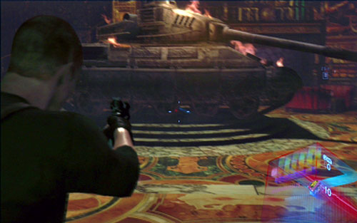 Avoiding his shots is not difficult - Chapter 3 - The Battle With The Tank | Jakes campaign - Jakes campaign - Resident Evil 6 Game Guide