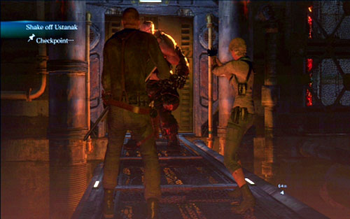 After getting to the top, run forwards until you reach a large room with lava - Chapter 5 - The Final Fight With Ustanak | Jakes campaign - Jakes campaign - Resident Evil 6 Game Guide
