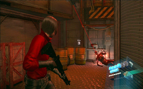 On the other side jump down and kill Javo soldiers - Chapter 1 - Turrets | Adas campaign - Adas campaign - Resident Evil 6 Game Guide