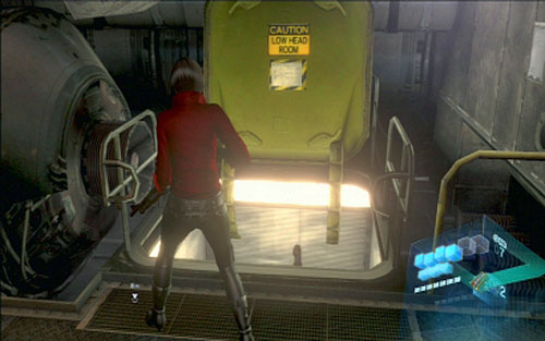 In this way youll reach a hole with green hatch - Chapter 1 - Ship Corridors | Adas campaign - Adas campaign - Resident Evil 6 Game Guide