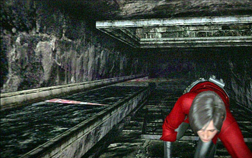 After only few steps youll fall down to the tunnel with rotating blades - Chapter 2 - Last Fragment of The Key | Adas campaign - Adas campaign - Resident Evil 6 Game Guide