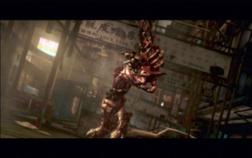 On the other side the fight with chainsaw monster begins - Chapter 3 - Chainsaw Mutant | Adas campaign - Adas campaign - Resident Evil 6 Game Guide