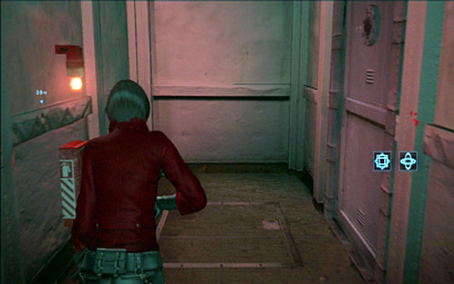 You can now return to the corridor with many cabins and head to the place with red glow - Chapter 4 - Three Fragments of Code | Adas campaign - Adas campaign - Resident Evil 6 Game Guide