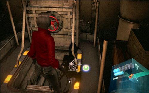 When another cut-scene ends, jump to the nearby hatch and run forwards as fast as you can - Chapter 4 - Escaping The Mutant | Adas campaign - Adas campaign - Resident Evil 6 Game Guide