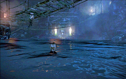 After first encounter with mutated shark, youll have to swim to the other side of the underground lake, playing as Leon - Chapter III | Emblems - Leon - Emblems - Leon - Resident Evil 6 Game Guide