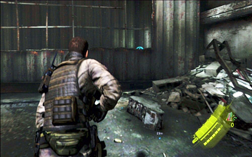 There is an emblem hidden in the right corner of the square - Chapter II | Emblems - Chris - Emblems - Chris - Resident Evil 6 Game Guide