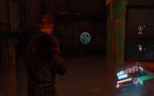 There is a third symbol lying on the crate to the right - Chapter IV | Emblems - Jake - Emblems - Jake - Resident Evil 6 Game Guide