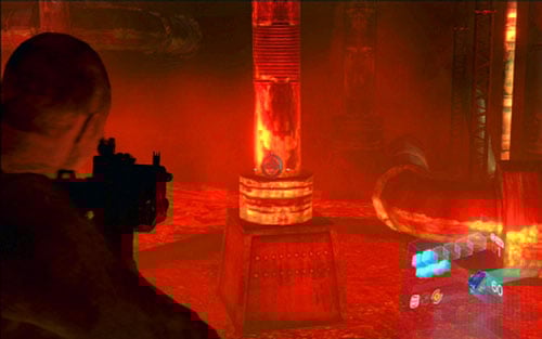 At the end youll find a crate with ammo and the pillar, on top of which there is a third symbol - Chapter V | Emblems - Jake - Emblems - Jake - Resident Evil 6 Game Guide