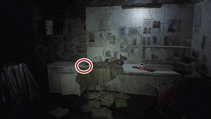 A (two-sided) list of names in the basement. - Resident Evil 7: Guest House - Secrets, Maps - Secrets and Maps - Resident Evil 7 Guide, Walkthrough