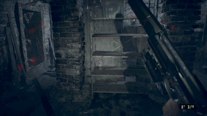 The last statuette in the Bakers basement - available only during the ending of the game. - Resident Evil 7: Salt Mines - Secrets - Secrets and Maps - Resident Evil 7 Guide, Walkthrough