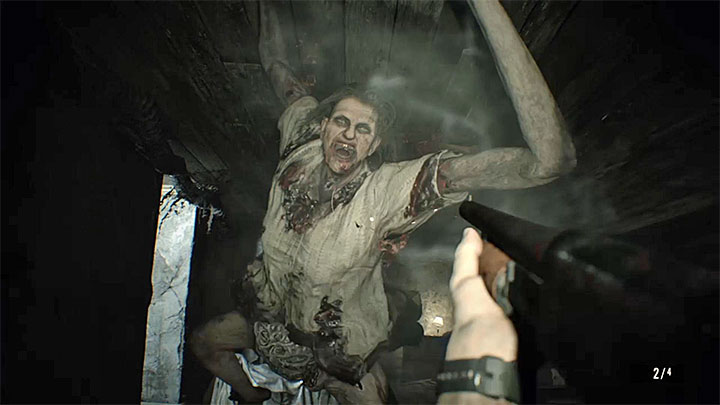 Requirement: Shoot and knock back Marguerite when shes leaping at the main character - Resident Evil 7: Trophy/Achievement Guide - Trophy Guide / Achievement Guide - Resident Evil 7 Guide, Walkthrough