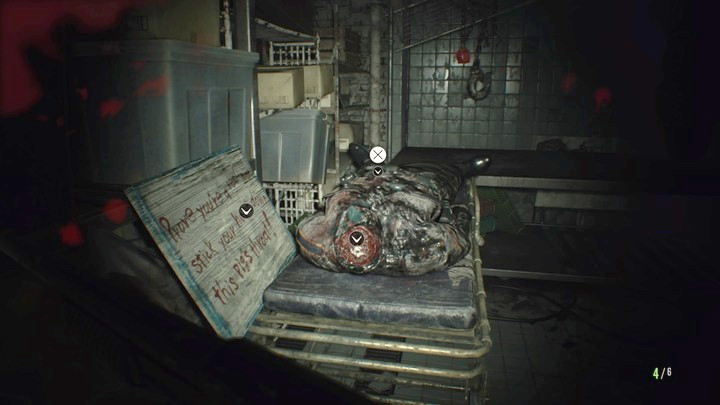 The body of a police man - dive into it to pick up the Snake Key - Resident Evil 7: Greenhouse walktrough - Resident Evil VII Walkthrough - Resident Evil 7 Guide, Walkthrough