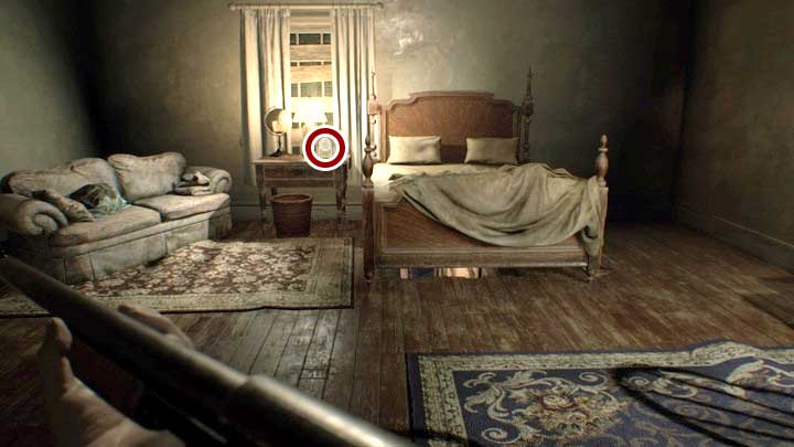 Set the clock on the night stand to open a secret passage - Resident Evil 7: Main bedroom and childrens room walktrough - Resident Evil VII Walkthrough - Resident Evil 7 Guide, Walkthrough