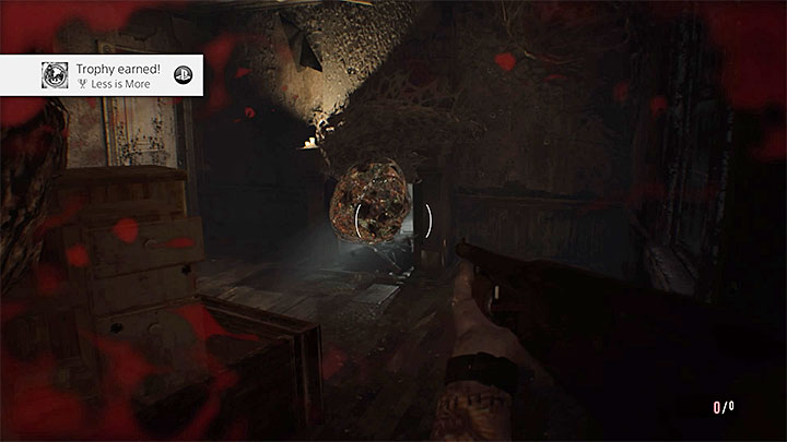 Another opportunity to unlock this achievement will present itself once you reach the old house - Resident Evil 7: Less is More - Trophy/Achievement Guide - Trophy Guide / Achievement Guide - Resident Evil 7 Guide, Walkthrough