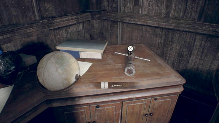 Then, access the captain quarters, in which youll find a Lug Wrench and a Map - Resident Evil 7: Wrecked Ship walktrough - Resident Evil VII Walkthrough - Resident Evil 7 Guide, Walkthrough