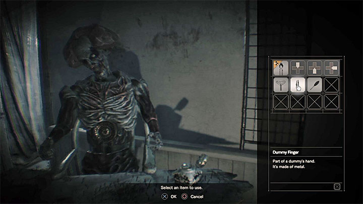 You must use several items on the dummy (in correct order!) - Resident Evil 7: Out Before Dessert - Trophy/Achievement Guide - Trophy Guide / Achievement Guide - Resident Evil 7 Guide, Walkthrough