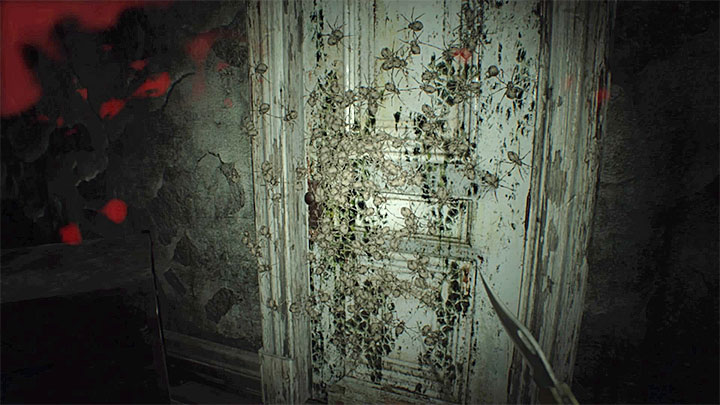 One of the infested doors in the greenhouse - Resident Evil 7: Slash Slash, Slashity Slash! - Trophy/Achievement Guide - Trophy Guide / Achievement Guide - Resident Evil 7 Guide, Walkthrough