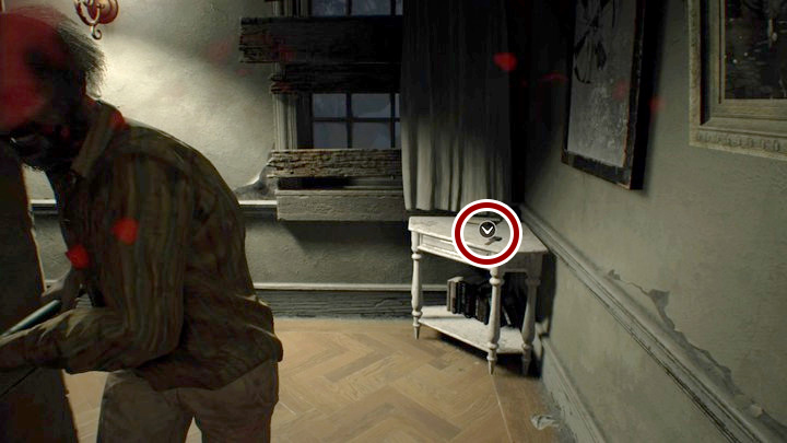 Using the door near the fridge enter the hallway, turn right - Resident Evil 7: Main House: West Wing walktrough - Resident Evil VII Walkthrough - Resident Evil 7 Guide, Walkthrough