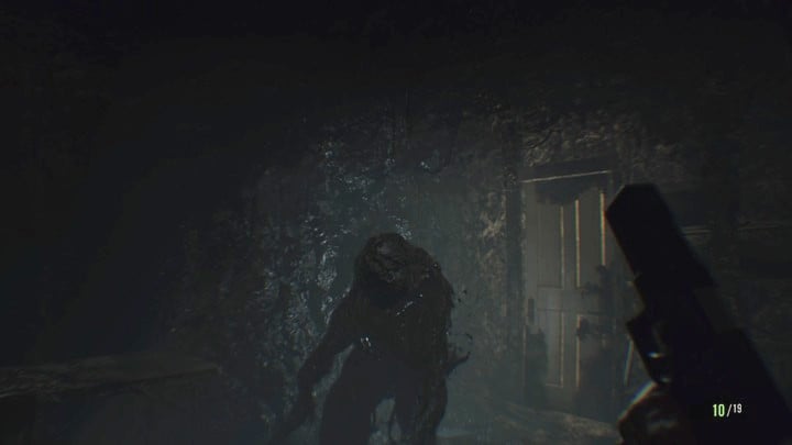 The mutant standing in your way will be one of the many inhabiting the basement - Resident Evil 7: Main House: Basement walktrough - Resident Evil VII Walkthrough - Resident Evil 7 Guide, Walkthrough