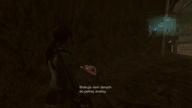 In the short tunnel you find a small piece of substance, which can be scanned - Into the Depths - part II - Episode 1 - Resident Evil: Revelations - Game Guide and Walkthrough