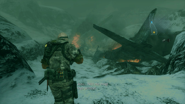 Go forward, at the beginning, until you reach a site where the plane has fallen - Double Mystery - part I - Episode 2 - Resident Evil: Revelations - Game Guide and Walkthrough