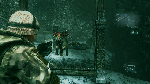 Three wolves will appear behind a wooden bridge - Double Mystery - part I - Episode 2 - Resident Evil: Revelations - Game Guide and Walkthrough