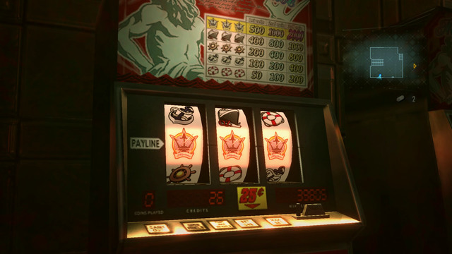 Throw it to the closest machine, until you win the whole bunch of coins - A Nightmare Revisited - Episode 4 - Resident Evil: Revelations - Game Guide and Walkthrough