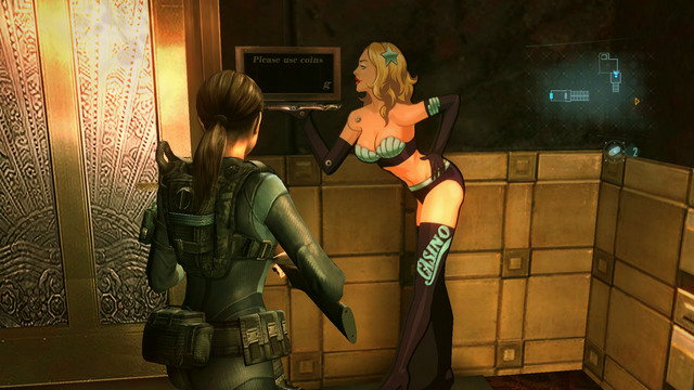 Next to the lever, you see a woman holding a tray - A Nightmare Revisited - Episode 4 - Resident Evil: Revelations - Game Guide and Walkthrough