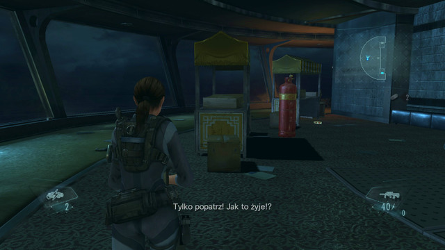 When you get up, try to get onto a board of the ship - Cat and Mouse - part II - Episode 6 - Resident Evil: Revelations - Game Guide and Walkthrough