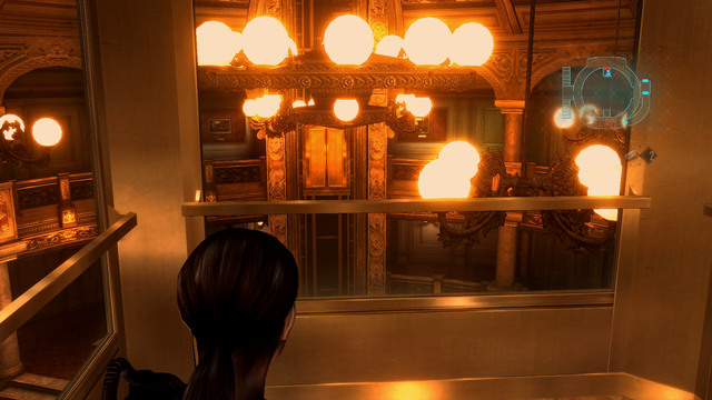 Enter it and push a button to get into a lit hall - The Regia Solis - part I - Episode 7 - Resident Evil: Revelations - Game Guide and Walkthrough